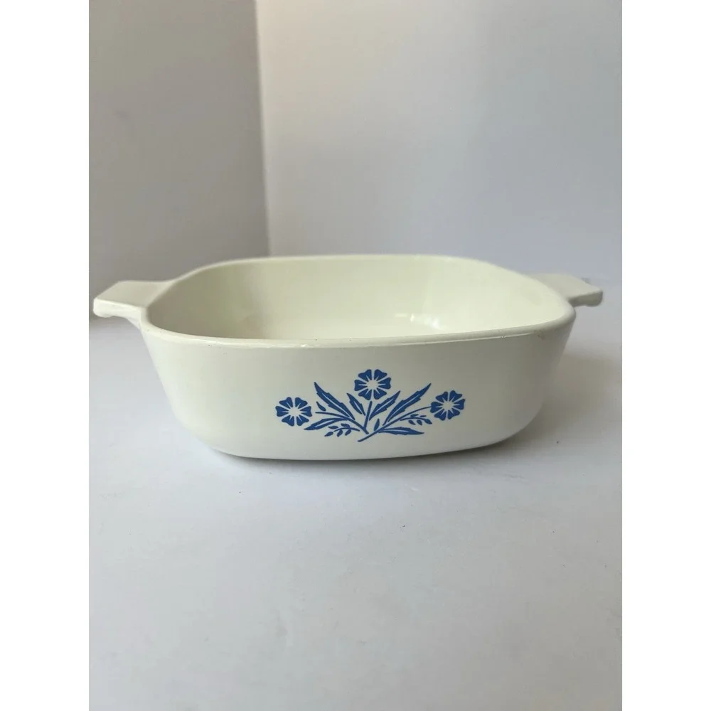 Vintage Corning Ware Blue Cornflower P-1-B 1 Qt & P-1‎ 3/4-B 1 3/4 Qt No Lids